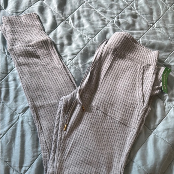 Honeydew Intimates Pants - Honeydew Cozy Waffle Knit Lounge Pants in Light Gray